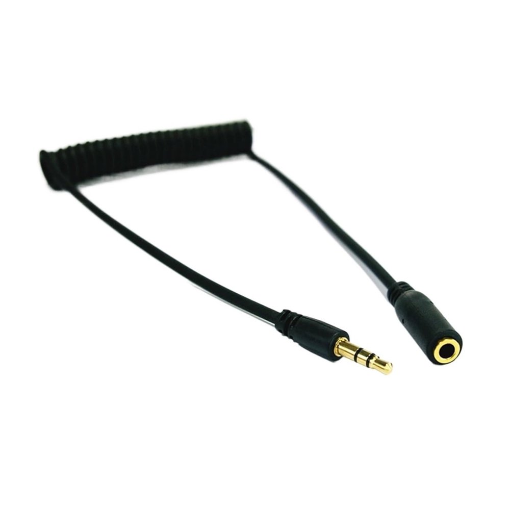 3.5mm Audio Cable 3.5 Female Plug to Plug Aux Cable Spring Headphone Code for Car Mobile(M-F)