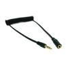 3.5mm Audio Cable 3.5 Female Plug to Plug Aux Cable Spring Headphone Code for Car Mobile(M-F) view 1
