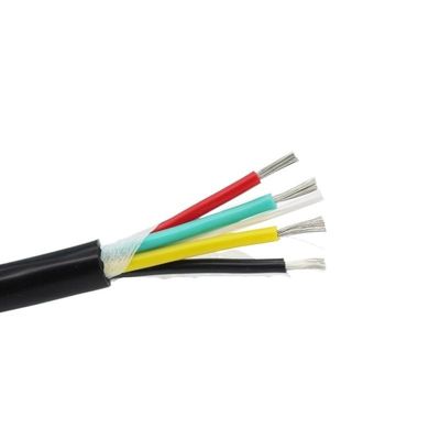 5m 2/3/4/5cores Silicone Soft Sheath 24/22/20/18/17/15/13 AWG tinned Copper core Power Cord Signal line(1.0MM 17AWG,4 Cores)