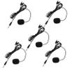 LRXIYODE Professional Clip-on Microphone 5-Pack Black Lavalier Mics for Teaching Presentations Tours and Interviews Multi-Functional Phone Accessory Sound view 1