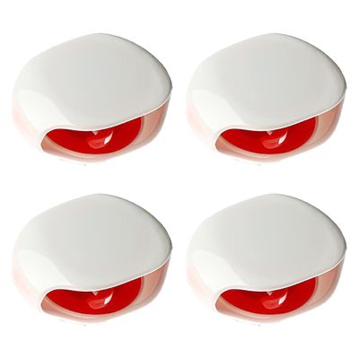 Automatic cord reel, Retractable Recovery Cord Reel Wire Collection Organizer, for USB Cables, Headphone Cable, Data Charging Cable Tangle (4*White)