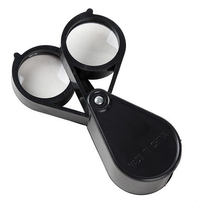 MVUYO Handheld Portable Fold Portable Optical Lens 10X Magnifying Glass