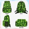 Adornori Green Clover Shamrock Backpack for Women Men Shoulder Computer Laptop Adults Backpack St. Patrick's Day Sports Hiking Gym Workout Travel Casual Daypack view 3