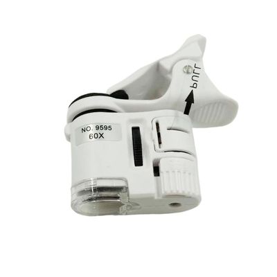 MVUYO Handheld LED with 60x Magnifying Glass Mini Portable Photo and Cash Verification Microscope