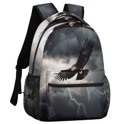 Adornori Eagles Backpack for Women Men Shoulder Computer Laptop Adults Backpack Black Birds Sports Hiking Gym Workout Travel Casual Daypack