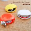Automatic cord reel, Retractable Recovery Cord Reel Wire Collection Organizer, for USB Cables, Headphone Cable, Data Charging Cable Tangle (4*Orange) view 2