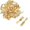 100pcs 2.8mm Female Crimp Terminal Connector Set Gold Brass Car Speaker Wire Connectors view 1