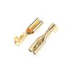 100pcs 2.8mm Female Crimp Terminal Connector Set Gold Brass Car Speaker Wire Connectors view 2