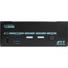 Rextron Hybrid KVM Switch for 2 Computers 2 Monitors with Displayport 1.2 & USB-C, Up to 8K@60Hz Resolution, USB 3.2 Gen, Auto EDID, Support HDCP 2.2/1.4, 20V PD Charging, CAHBP-P3122-13 view 4