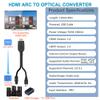 192KHz HDMI ARC to Optical Audio Converter for TV to Soundbar, Plug & Play 3.4ft/1.05m ARC to Optical Cable Audio Extractor Adapter Splitter for Sound System Speaker Home Theater Support Dolby/DTS 5.1 view 3