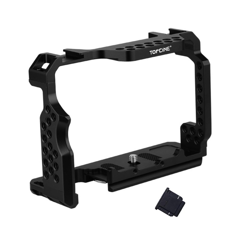 A7S2 Cage Compatible for Sony Alpha A7II A7III A7RII A7RIII A7SII Camera with Cold Shoe Arca Base Plate Multiple Holes for Camera Rig Accessories