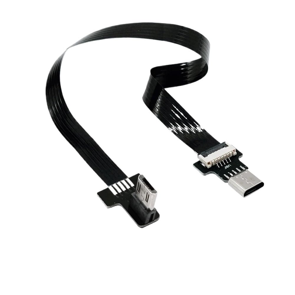 Seodon Extension Cable, Mobile Data Cable, 90 Degree Elbow USB Interface Extension Cable(10CM,V8RI-V8F)