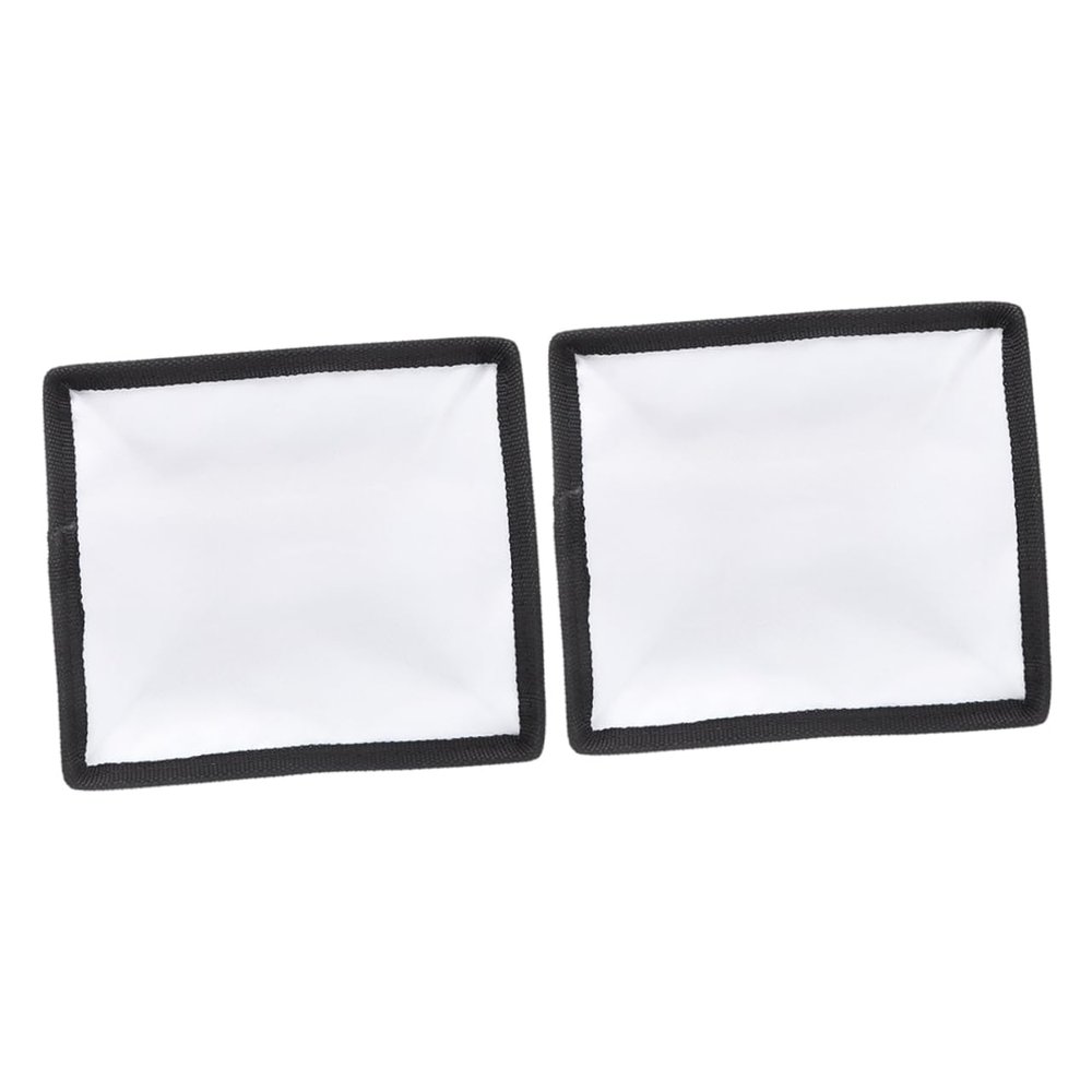 QUMIIRITY 2Pcs Flash Diffuser for Photography Soft Light Sock for Wedding Portrait Shooting with Hook and Loop Design Compatible with Square Head Strobe Lights