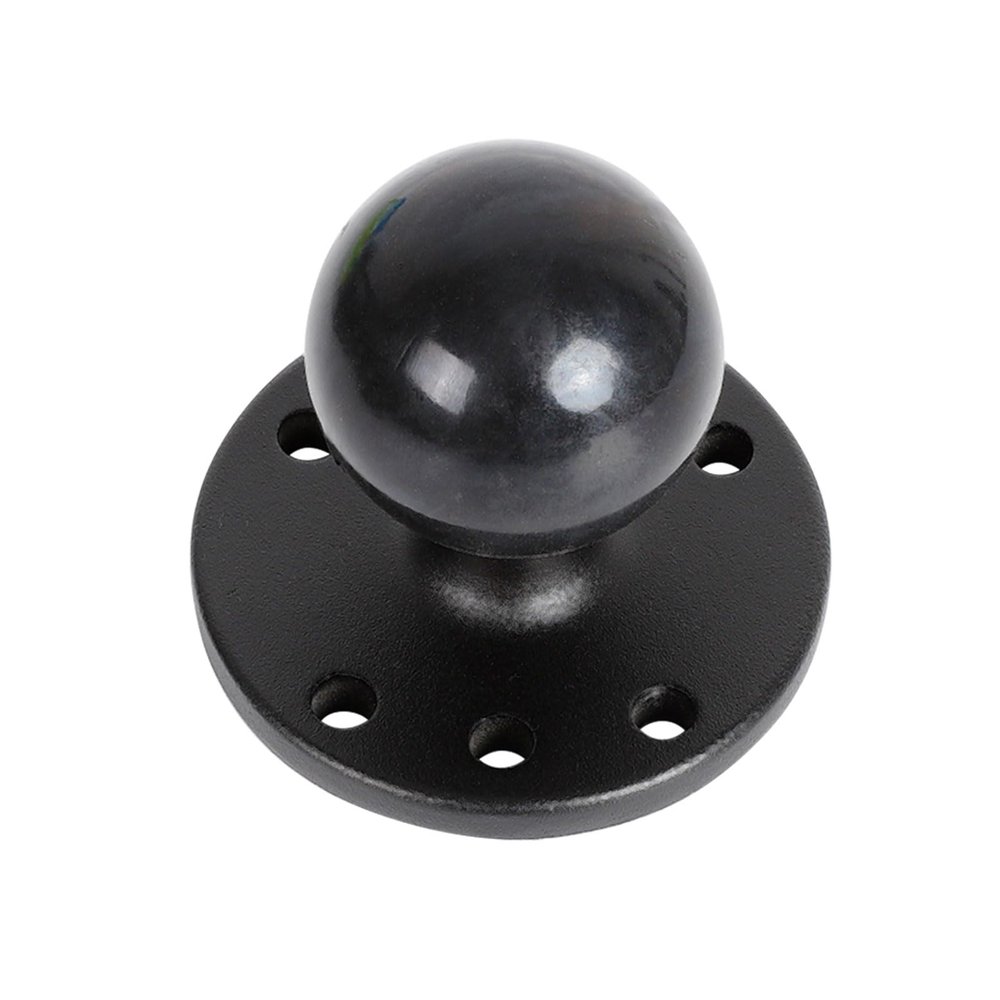 Xik 1.5 Ball Mount Base with Aluminum Alloy AMPS Hole Round Plate, 1.5-inch Ball Base with Fish Finder Mount, Marine GPS AccessoriesCompatible with RAM Mounts C Size 1.5 Ball Double Socket Arm