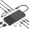 12-in-1 USB C Docking Station with Dual 4K HDMI, VGA, Gigabit Ethernet, 100W PD Charging, 4 USB Ports, SD/TF Card Reader for MacBook/Windows/Laptop view 1