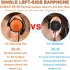 EXMAX SE-55 Foamless Wired Single Headphone 3.5mm Ear-Hook Headphone Big Large Speaker Style for EXD-101 EX-200N ELGT-470 Wireless Tour Guide Receiver Podcast Laptop (Left-Side Earphone, 5 Pack) view 2