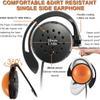 EXMAX SE-55 Foamless Wired Single Headphone 3.5mm Ear-Hook Headphone Big Large Speaker Style for EXD-101 EX-200N ELGT-470 Wireless Tour Guide Receiver Podcast Laptop (Left-Side Earphone, 5 Pack) view 3