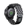 22/26mm QuickFi Nylon Woven Strap For Garmin Fenix 8 7 7X 6 6X Pro 5 5X Plus MARQ Series Replace Bracelet Band Correa Accessories(Black Red,22mm) view 4