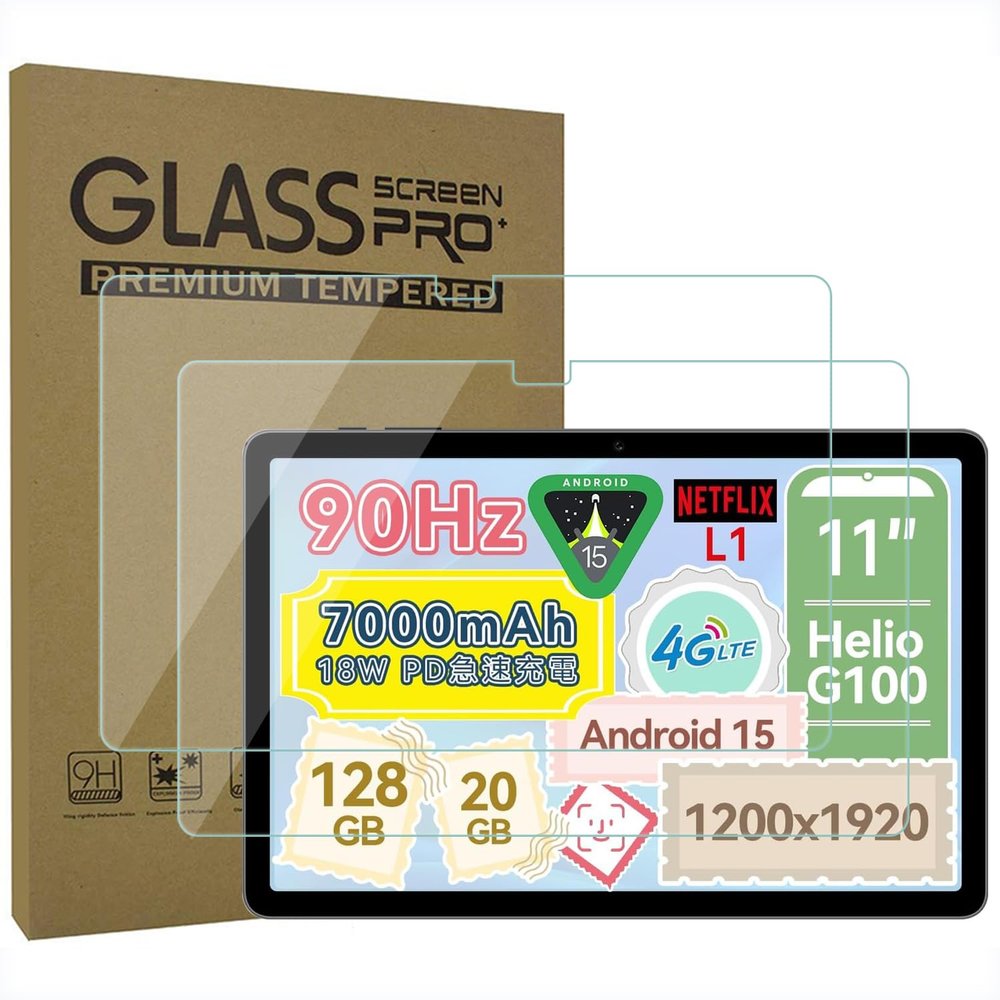 AKNICI 2-Pack Tempered Glass Screen Protector for BNCF Bpad 11 Tablet 11 Inch, Ultra Clear Transparency Anti-Scratch 9H Hardness
