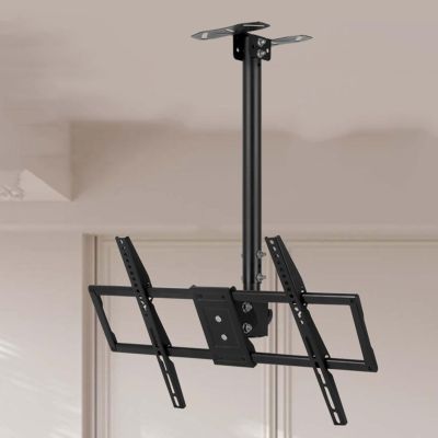 Adjustable Ceiling TV Mount Bracket - Tv Wall Mount, TV Mount for Ceiling, Height Adjustable Telescopic TV Stand for 45-80 Inch TVs, Ceiling Mounting Max 600x400mm1 2m