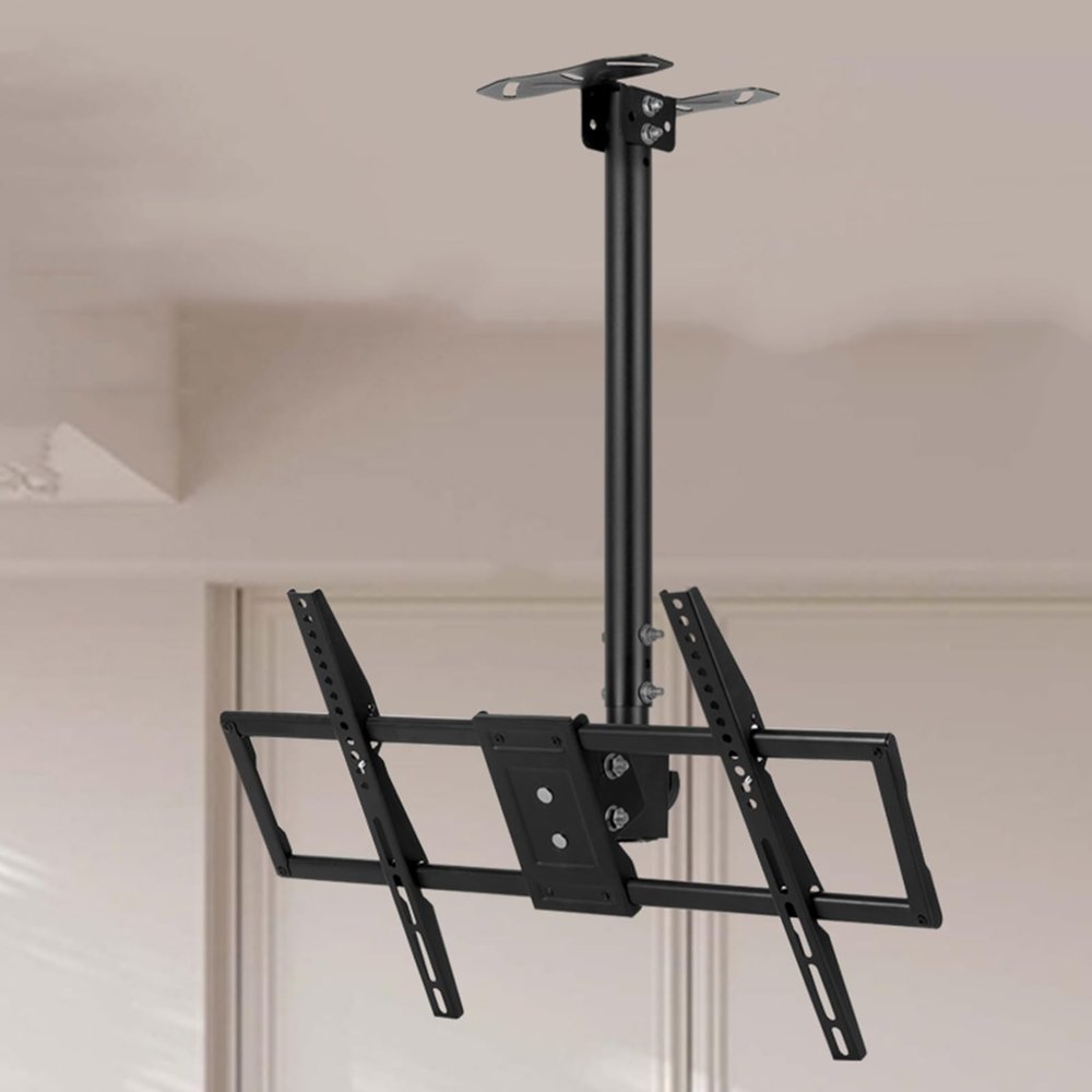 Adjustable Ceiling TV Mount Bracket - Tv Wall Mount, TV Mount for Ceiling, Height Adjustable Telescopic TV Stand for 45-80 Inch TVs, Ceiling Mounting Max 600x400mm1 2m