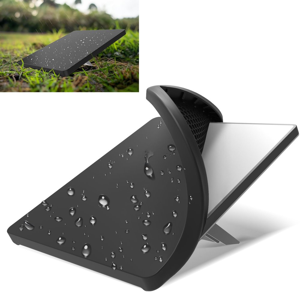 Starlink Mini Protective Case Silicone Cover, Liquid Silicone Case for Starlink Mini Satellite Dish, Waterproof Starlink Accessories Full Cover Shell with Anti-Scratch Protection (Black)