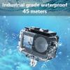 Diving Housing 45m Underwater Shell Skin for Action 5 4 3 Cameras Waterproof Guard Protective Case High Transparency view 3