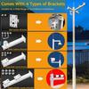JYDQM Split Post with Brackets, Rebar Cage, Screws, Parking Lots Yard Solar Street Light Post, 20' 18' 16' 15' 13' 11' 10' 8', Outdoor Surveillance Security Camera Pole Set(6.5ft (2 Sections) H) view 2