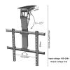 Adjustable Ceiling TV Mount Bracket,Motorized TV Mount,0-85 Flip Down Ceiling TV Mount Hidden Drop Down TV Lift,Electric TV Lift with Auto Lifting,Fits 32-70 Inch TVs Motoriz view 2