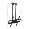 Adjustable Ceiling TV Mount Bracket,2 Post Single Screen TV Mount,Tilt TV Mount for 50-100 Inch TVs,Ceiling Mount,VESA Max 600x400mm,114,159CM view 2