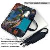 14 Inch Laptop Shoulder Bag For Men Women,Waterproof Briefcase Messenger Bag Ocean Animal Turtle Laptop Sleeve Bag W/Strap Handle view 3