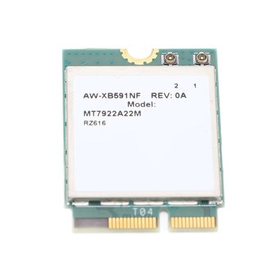 VBESTLIFE M.2 Wireless Card, WiFi 6E RZ616 MT7922A22M Laptop Module Bluetooth 5.2, 5374Mbps Tri Band WiFi Chip Adapter for Wins 10 11