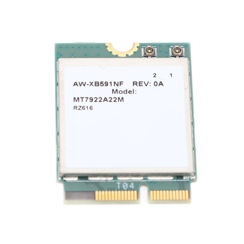 VBESTLIFE M.2 Wireless Card, WiFi 6E RZ616 MT7922A22M Laptop Module Bluetooth 5.2, 5374Mbps Tri Band WiFi Chip Adapter for Wins 10 11