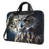 13 Inch Laptop Shoulder Bag For Men Women,Waterproof Briefcase Messenger Bag Owl And Moon Laptop Sleeve Bag W/Strap Handle view 1