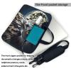 13 Inch Laptop Shoulder Bag For Men Women,Waterproof Briefcase Messenger Bag Owl And Moon Laptop Sleeve Bag W/Strap Handle view 3