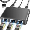 BLIYEE Gigabit Ethernet Splitter 1 to 4 1000Mbps Internet Cable Splitter, High Speed Either Network Splitter, Dual LAN RJ45 Port Router Switch Work with Cat5/5e/6/7/8 Cable view 1