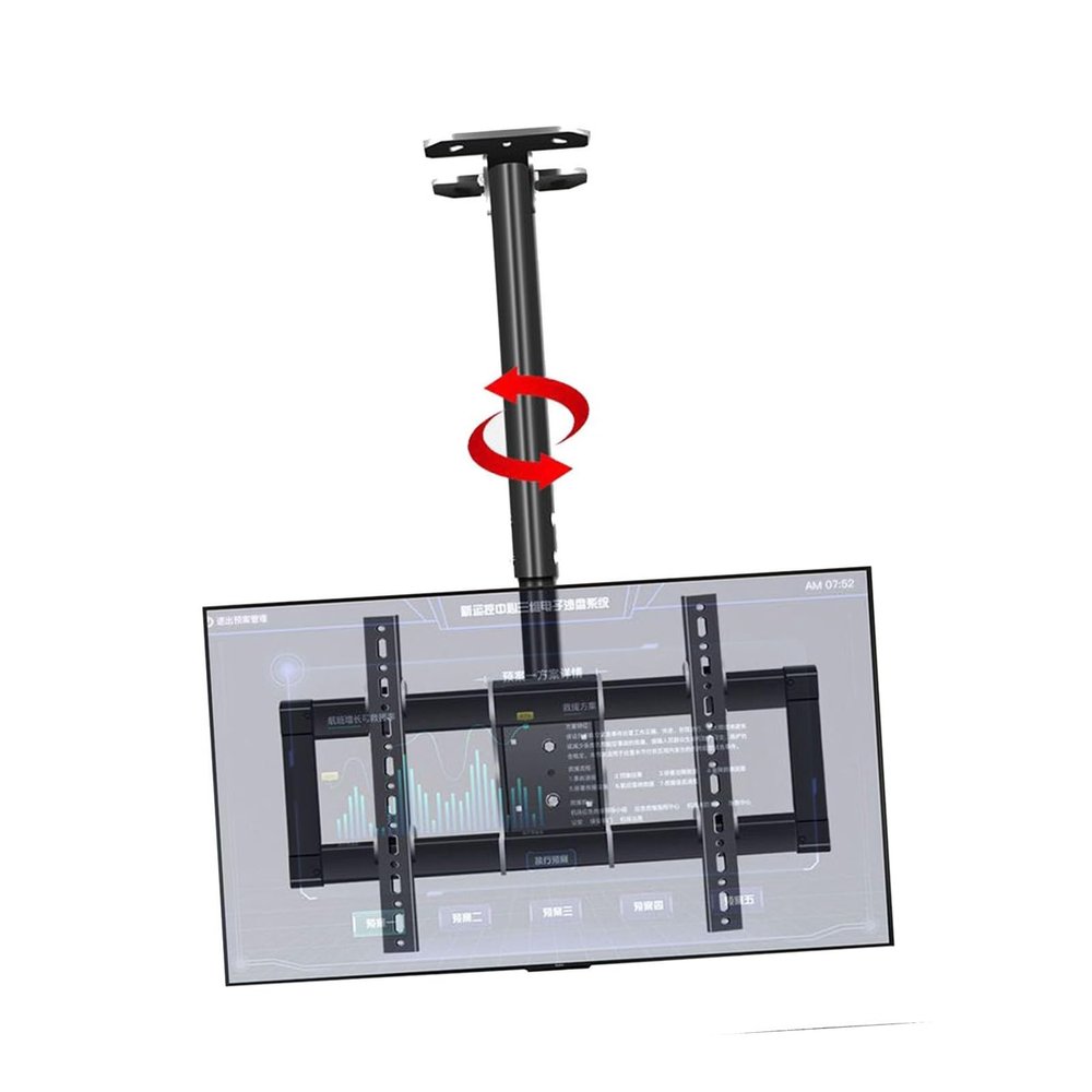 Adjustable Height Telescoping Ceiling TV Bracket - Wall TV Mount Bracket, Fits 37-85inch LCD Flat Screen TVs, Adjustable Ceiling TV Mount Mount, Metal Expansion Screw Fixing