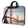 15.6 Inch Laptop Shoulder Bag For Men Women,Waterproof Briefcase Messenger Bag Golden Gate Bridge Laptop Sleeve Bag W/Strap Handle view 1