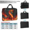 15.6 Inch Laptop Shoulder Bag For Men Women,Waterproof Briefcase Messenger Bag Dragon King In Fire Laptop Sleeve Bag W/Strap Handle view 4