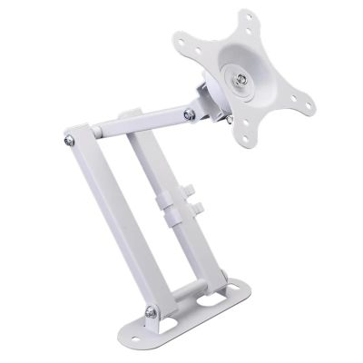 LCD-13 10" - 27" 3 ARM fold Full Motion 360 Rotate LCD LED Plasma tv Wall Mount Bracket White All Direction 13kg 100x100 75x75(White)