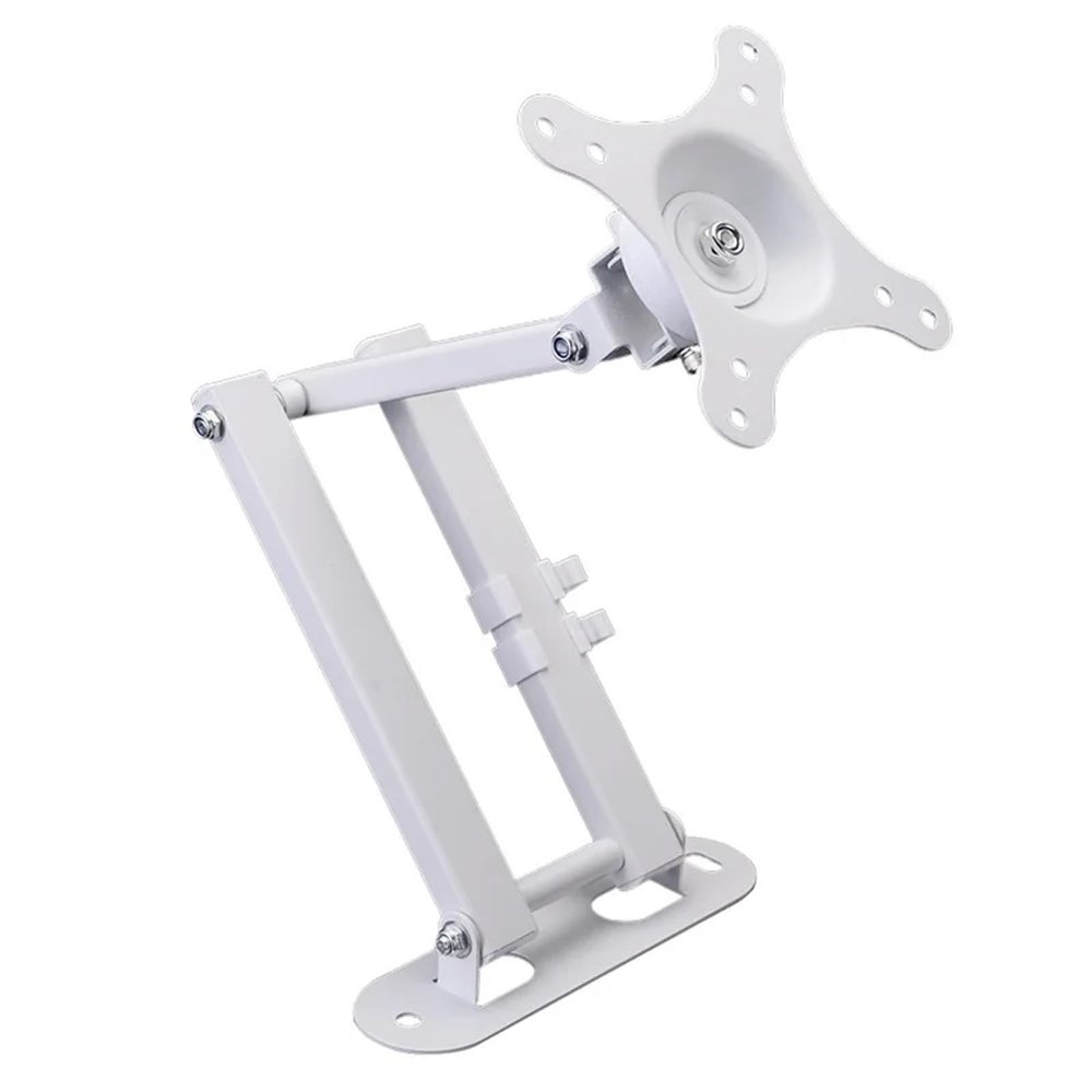 LCD-13 10" - 27" 3 ARM fold Full Motion 360 Rotate LCD LED Plasma tv Wall Mount Bracket White All Direction 13kg 100x100 75x75(White)