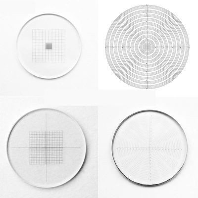 1pc Dia 24mm Stereo Microscope Eyepiece Micrometer Graticule Ruler Ocular Reticle for Olympus Microscope(1PC NO.952)