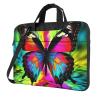 14 Inch Laptop Shoulder Bag For Men Women,Waterproof Briefcase Messenger Bag Colorful Butterfly Laptop Sleeve Bag W/Strap Handle view 1