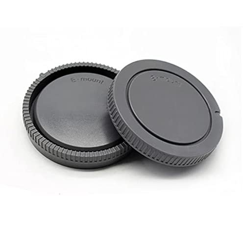 1 Pair Camera Body Cap Rear Lens Cap for Sony NEX NEX 3 E Mount Camera Lens Caps1139(Logo for Sony Gray)