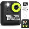 Okaloka Kids Instant Print Camera Toys,1080P HD Toddler Digital Video Camera,Birthday Christmas Gifts for Girls Boys age 3-12 Year old - 32G SD Card Included (Black) view 1