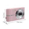BRIGHTFUFU 1 Set Small Digital Camera - 16X Vlogging Camera Cute and Lightweight for Kids and Adults Family Gatherings Travel Trip & Everyday view 2