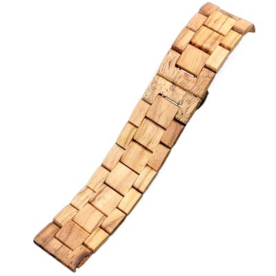 ECPGPMDLDT Wooden Watch Strap 20mm 22mm Folding Buckle Quick Release Bracelet for Smart Watch Quartz Watch Men's Women's Universal Replacement Wristband(Color C,20mm)