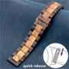 ECPGPMDLDT Wooden Watch Strap 20mm 22mm Folding Buckle Quick Release Bracelet for Smart Watch Quartz Watch Men's Women's Universal Replacement Wristband(Color C,20mm) view 2