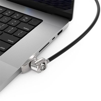 Compulocks Ledge Lock Adapter for MacBook Pro 16" M1-M5 with Keyed Cable Lock Silver