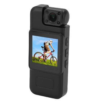 Yoidesu 4K Body Camera 128GB Worn Camcorder Wearable Body Cam with 180 Rotatable Lens Motion Detection LCD Screen for Travel Cycling Security